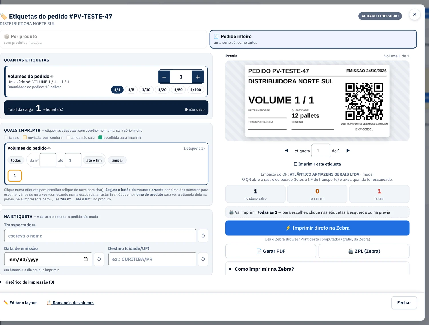 Cada volume com o seu QR